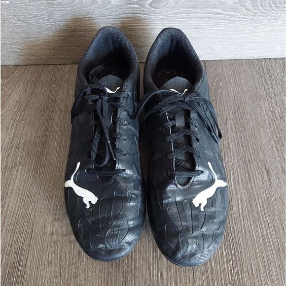 PUMA Ultra 4.4 FG/AG Eclipse - Black/White/Fizzy Yellow - Soccer Cleats Size 8 - Picture 3 of 8